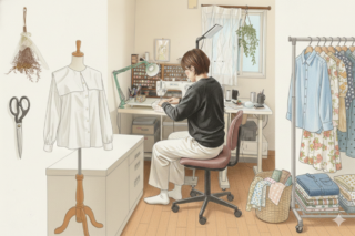 生地を仕入れて、水通し、よしこれから作るよ〜